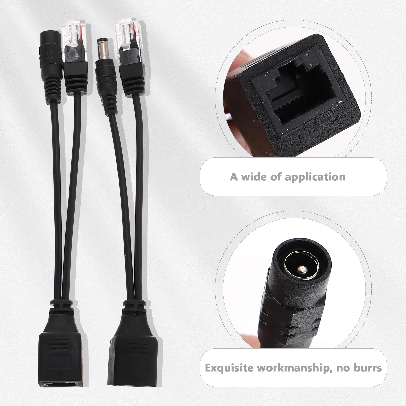 

8Pcs Poe Splitter Line for Security Camera 12V Network Power Supply Module Lightweight Reliable Dc Connector for Surveillance