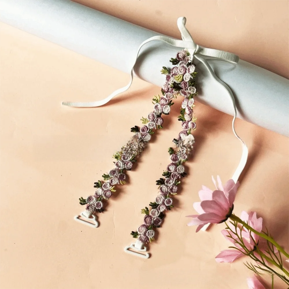 New Removable Floral Bra Straps Lace Anti-slip Shoulder Straps Adjustable Decorative Bra Straps Replacement