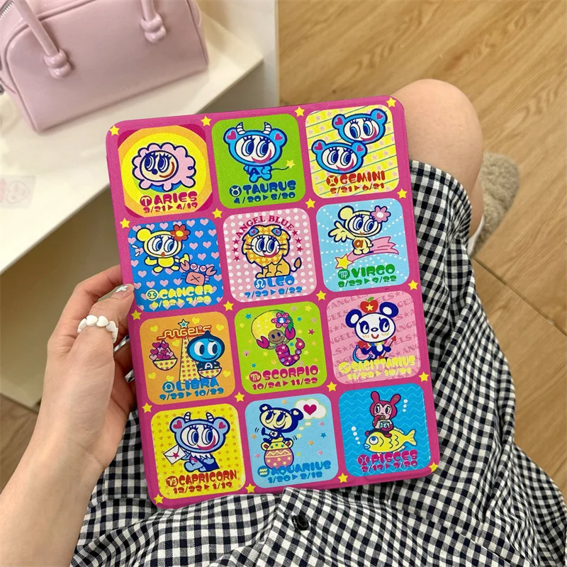 Funny Cute Tablet Case For iPad 11 Pro 11 inch Air 2024 2025 iPad Air 5/4 10.9 10.2 9.7 inch 10.5 mini 7 6 Cover with Pen Holder