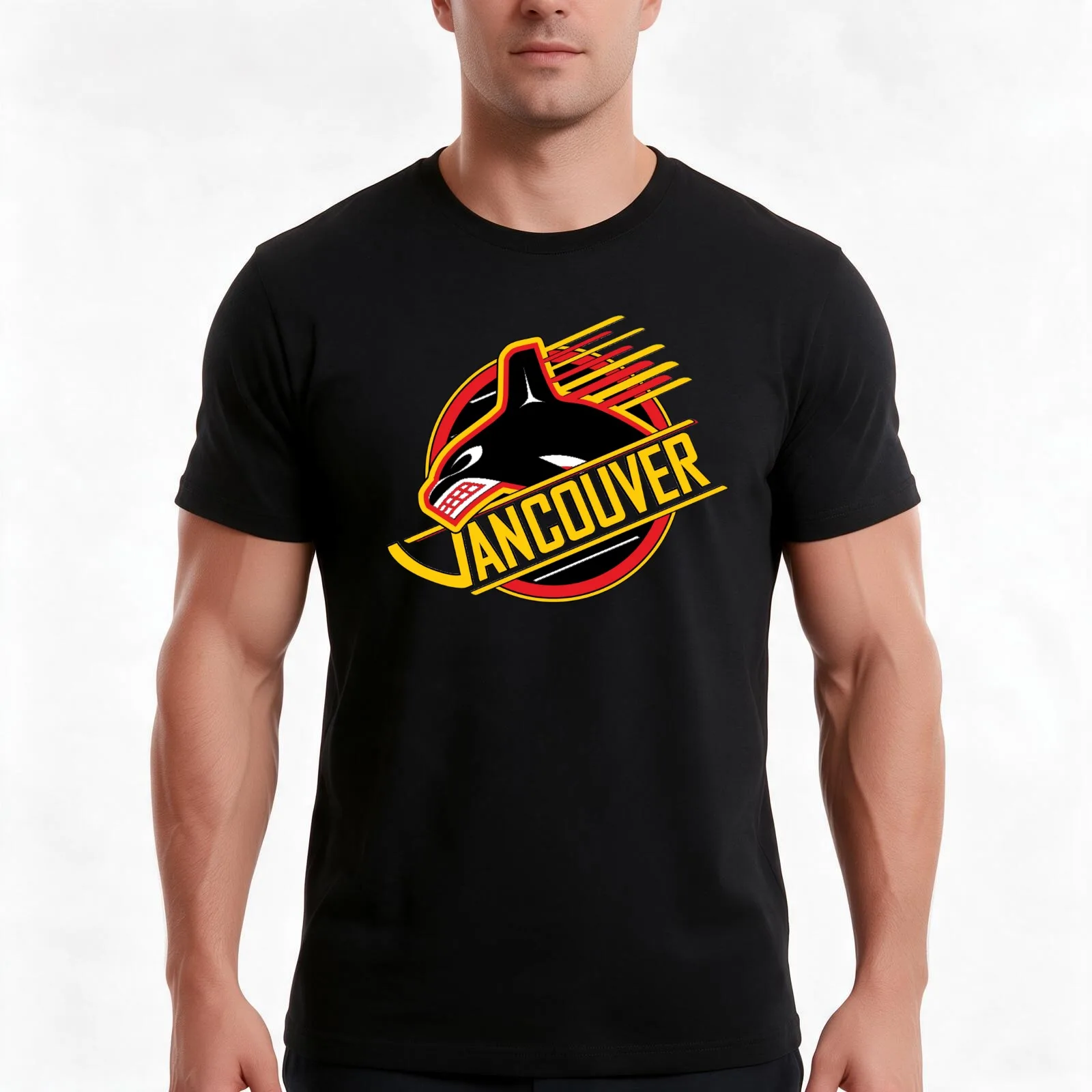 HOT SELLER! Rare Vancouver Hockey T-Shirt, Summer Casual Cotton Tee, Oversized Streetwear Tops, Vintage Graphic Print