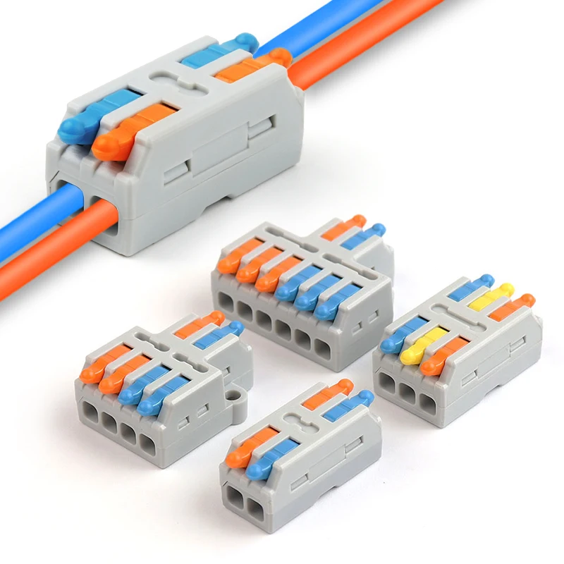 

Quick Wire Connector 2/3/4/6 Ports Push-in Terminal Block Universal Fast Wiring Terminals For Electrical Cable Connection