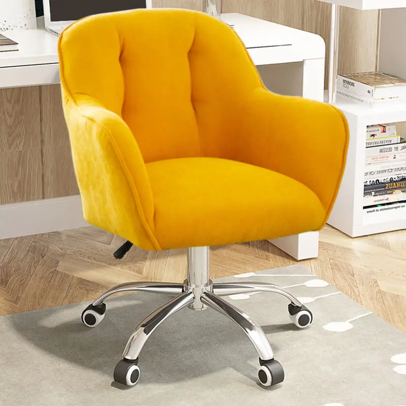 MOMO Scandinavian Simple Small Computer Chair Sedentary Fabric Backrest Chair Study Office Swivel Chair Can Lift Household Chair