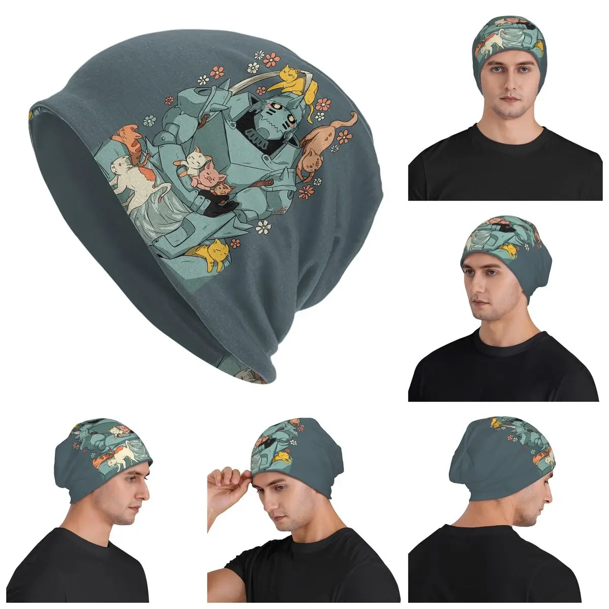 

Fullmetal Alchemist Warm Knitted Cap Fashion Bonnet Hat Autumn Winter Outdoor Beanies Hats for Unisex Adult