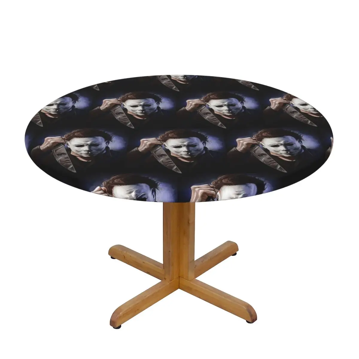 Michael Myers Waterproof Round Tablecloth Oilproof Table Cloth for Kitchen Events Dining Table Cover