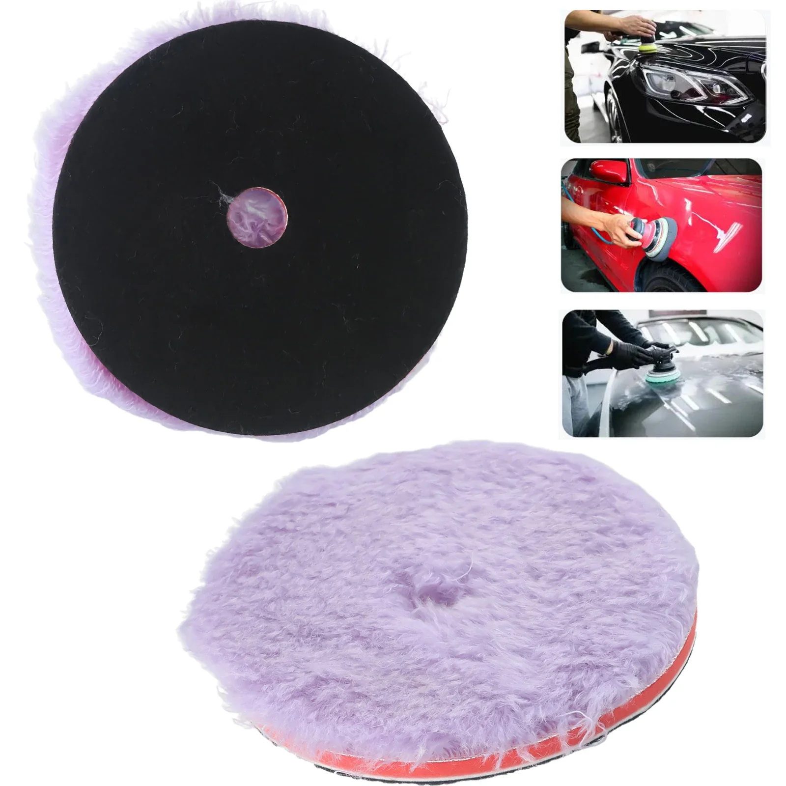 

Long Wool Polishing Pads for Car Paint Polisher 2PCS 5 5 Inch Wool Buffing for Effective Car Waxing and Polishing