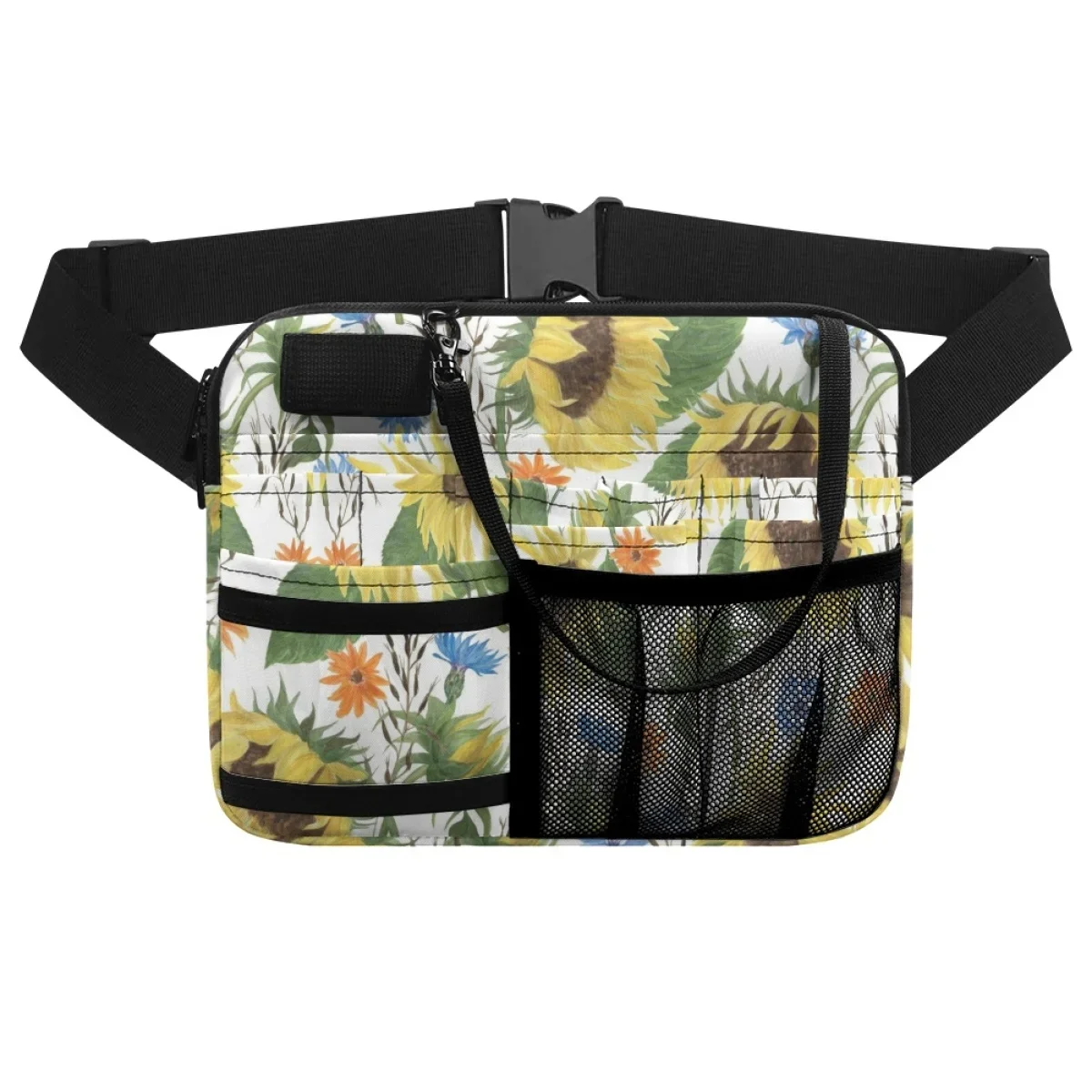 Vintage Sunflower Oil Painting Nurses Fanny Pack Durable Nurse Belt Organizer Casual  Portable Waist Pouch Case Tool Bags Gift