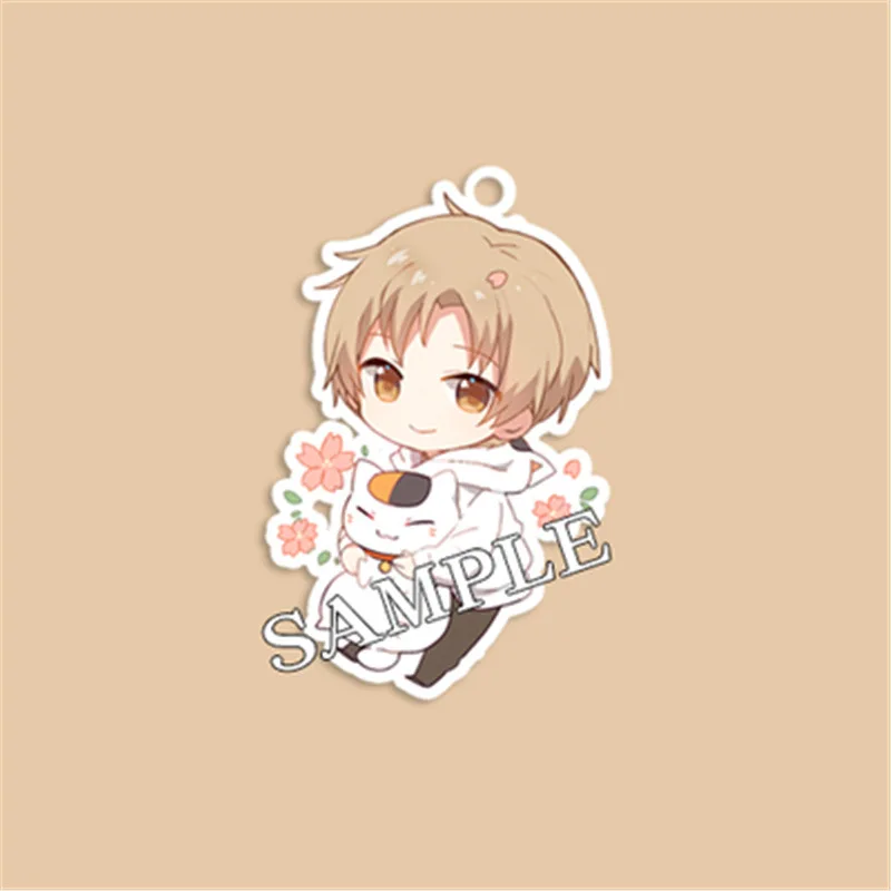 Hot Anime Animation Derivatives Acrylic Keychain Natsume Takashi Madara Backpack Pendant Back To School Anime Gift for Friend