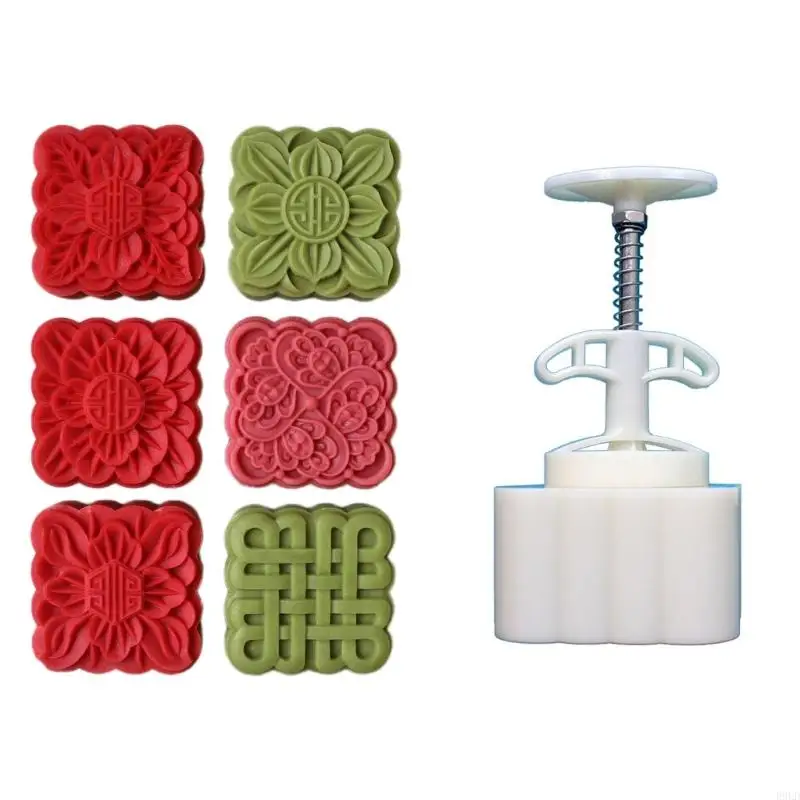 

2025 Новый квадратный цветочный рисунок десерт формы печенья