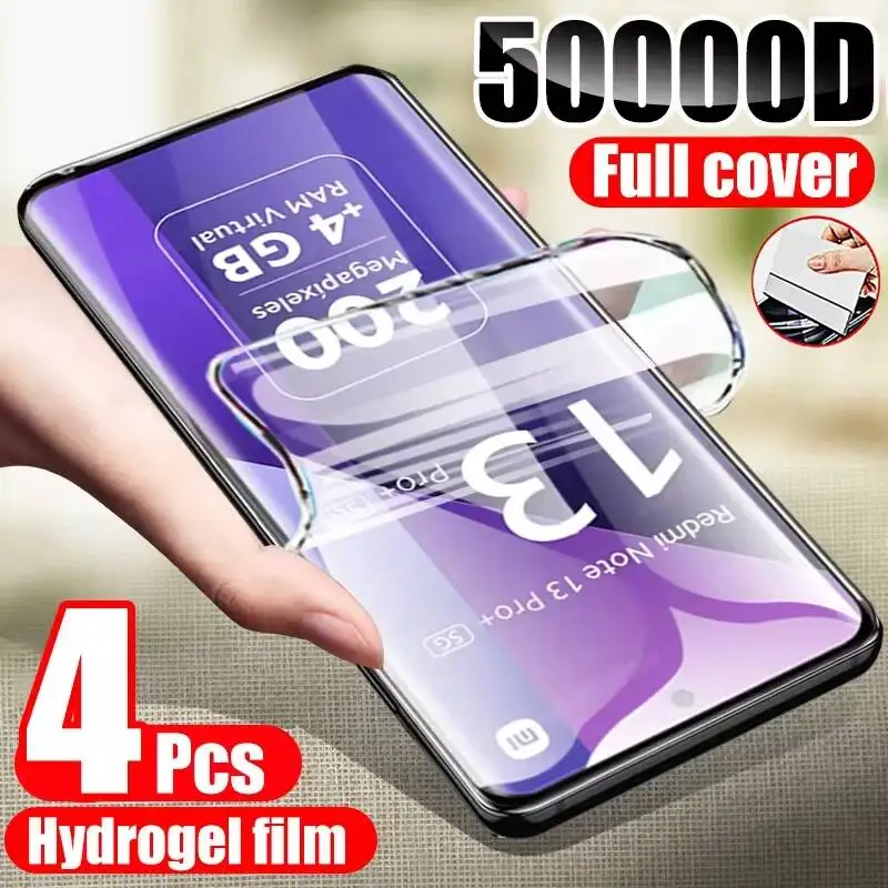 

1-4Pcs Full Cover Hydrogel Film For Samsung S25 S24 Ultra S23 S22 S21 S20 FE S10 Note 10 Plus M62 M31 M21 Screen Protectors