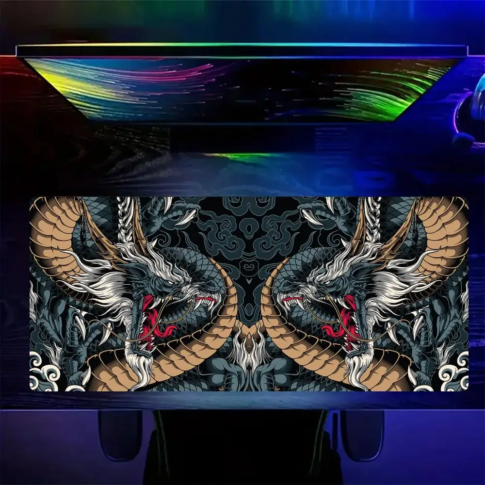 Auspicious clouds and dragons Mouse Pad Gaming mats Non-Slip Desk Mat mouse carpet with Stitched Edge HD printing Office mat
