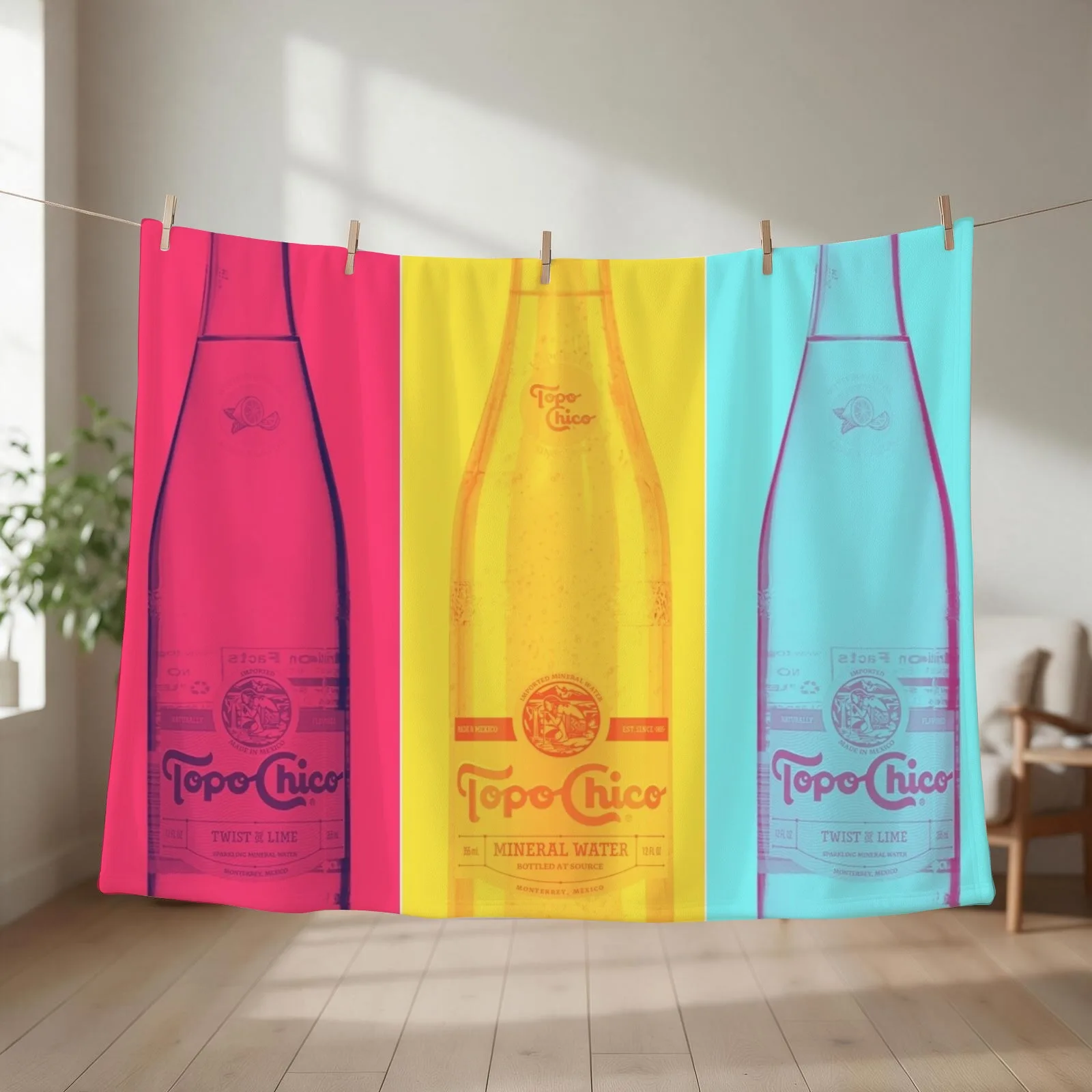 Topo Chico Throw Blanket couch cozy soft plush fuzzy picnic outdoor blanket