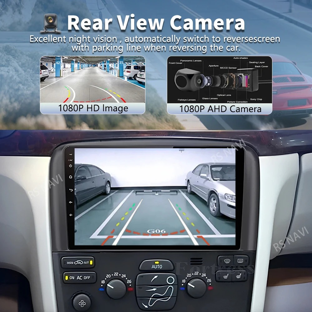 Android 16 Car Radio For Volvo S80 1998 1999 2000 2001 2002 2003 2004 2005 2006 Navigation GPS Multimedia Player Stereo carplay