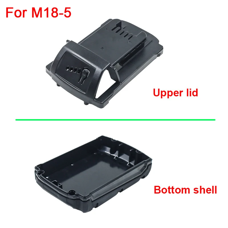 For M18-5 Battery Case Assembly Parts For Milwaukee 18V 48-11-1815 Lithium Battery Upper Cover Back Case Enclosure Accessories