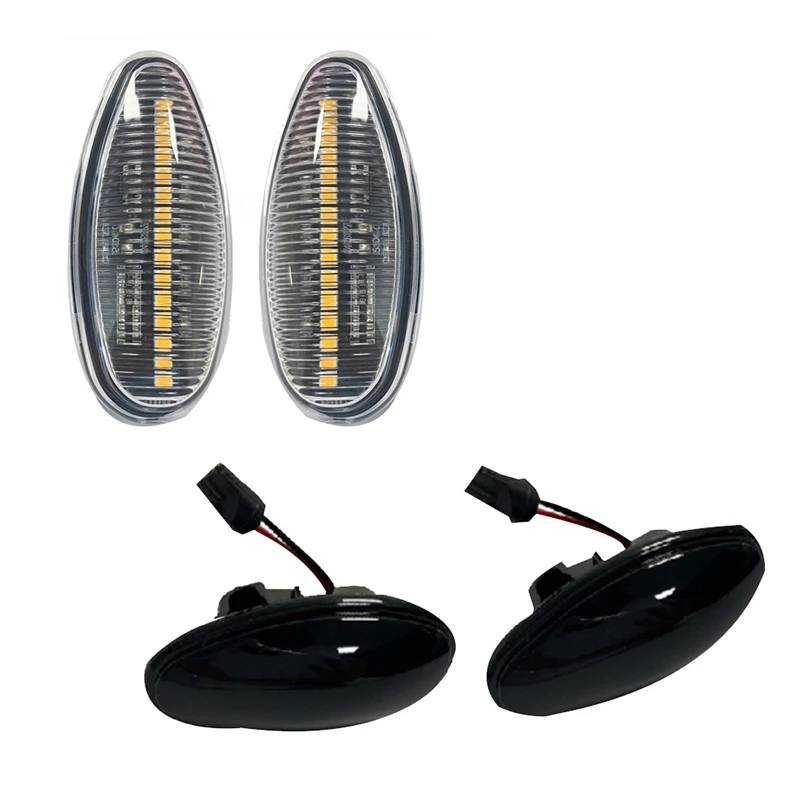 Car LED Front Side Marker Lights Turn Signal Blinker Light Parts For Mitsubishi Lancer Mk7 Galant Pajero MR522027 Black