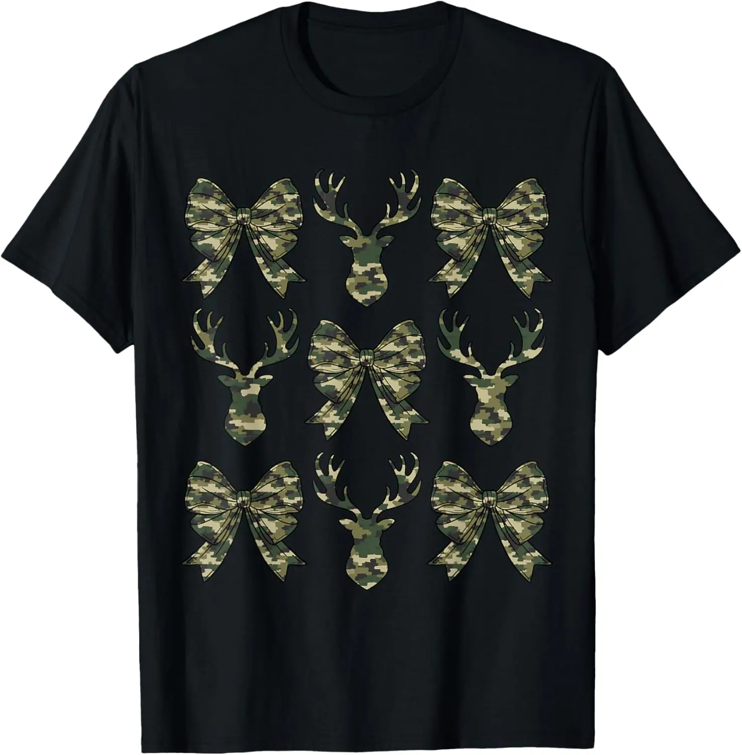 

Camouflage Old Camo Bow Camo Coquette Bow Hunting Women Girl T-Shirt