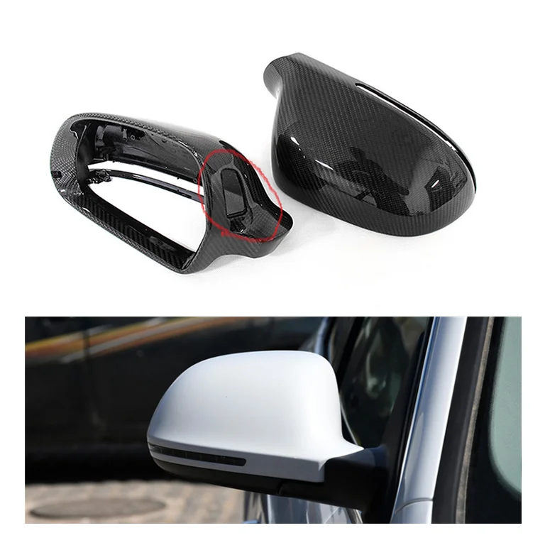 

B8 Carbon Fiber Side Mirror Cover for Audi 2009+ A3 Q3 RS3 A4L A4 A5 A6L RS6 A8L S8 Replacement Mirror Cover