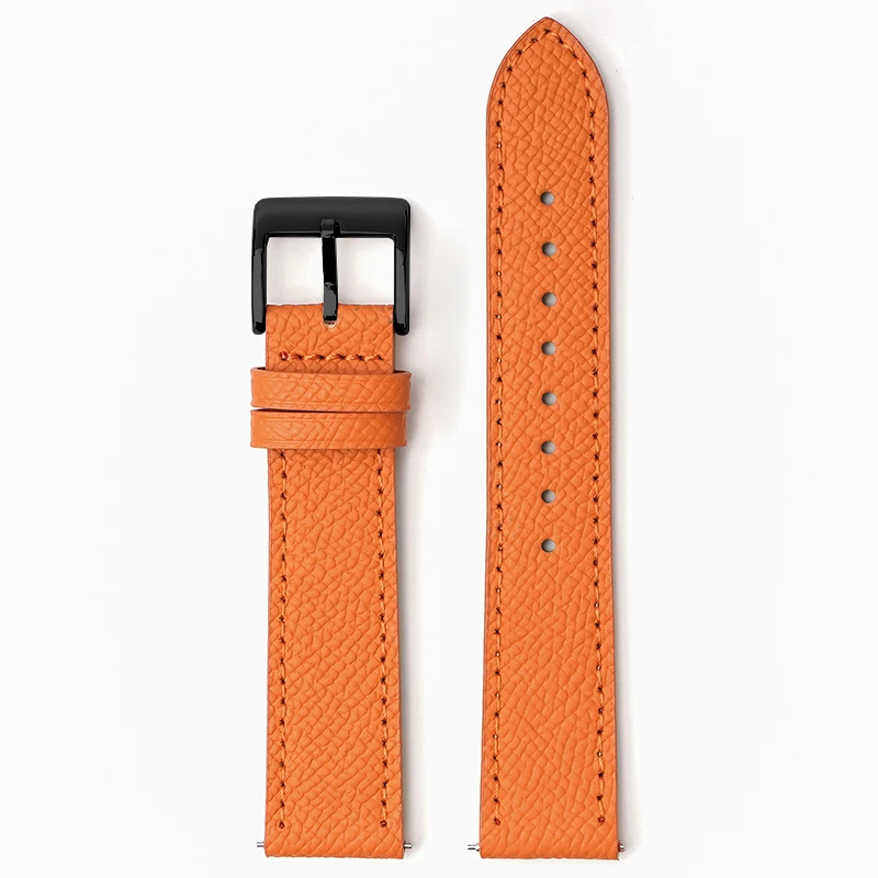 Epsom Uhrenarmband 18 mm 19 mm 20 mm 22 mm Kalbsleder-Uhrenarmband Schnellverschluss-Uhrenarmband Handgefertigter Armbandgürtel mit Palmenmuster – Detail 19
