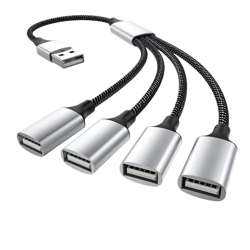 

4 Ports USB Hub Extensions USB Cable Splitter OTG High Speed Transfer Adapter Portable Converter For PC Laptop Macbook Pro