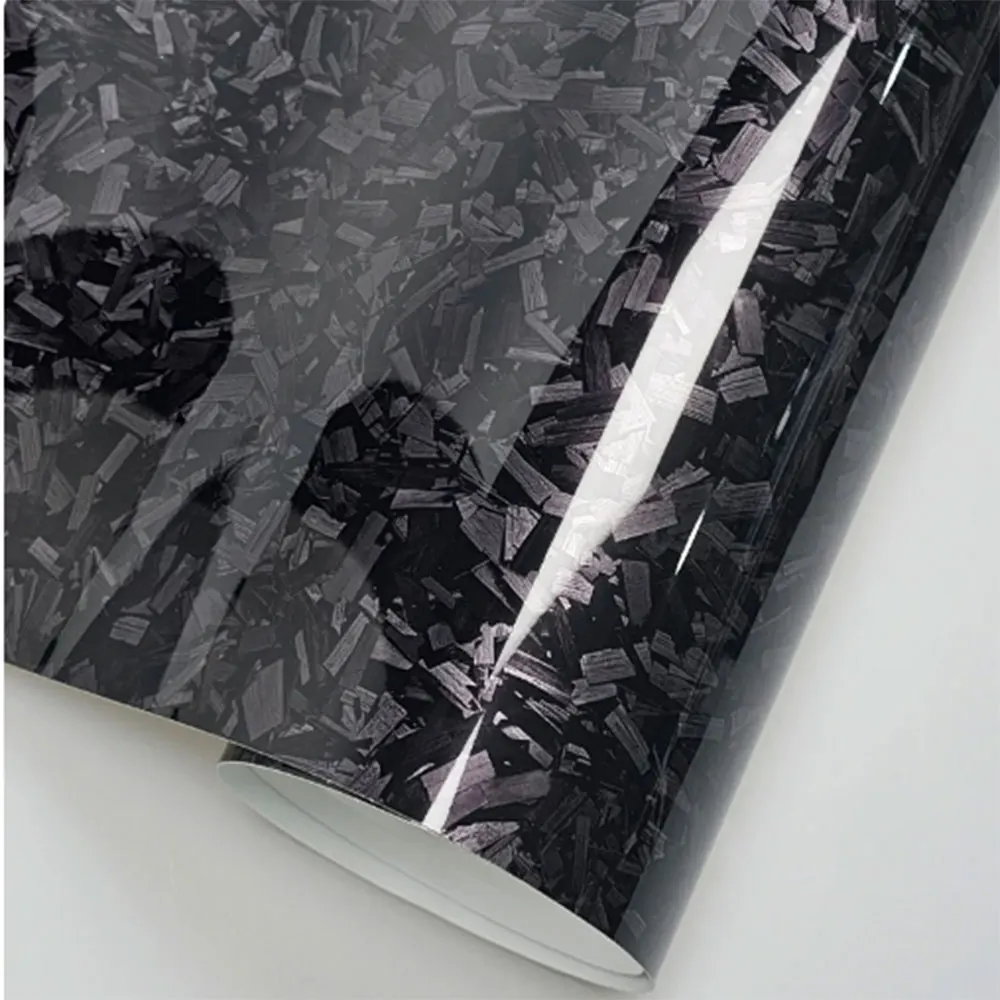

30/60X152CM 8D 9D BLACK Carbon Fiber Vinyl car Wrap Film with Air Release Car Body Foil Self-Adhesive Stickers Car Accessories