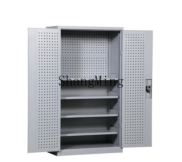 خزانة أدوات باب CL مع خزانة تخزين أدوات ورشة عمل شبكية، خزانة سميكة متعددة الأغراض