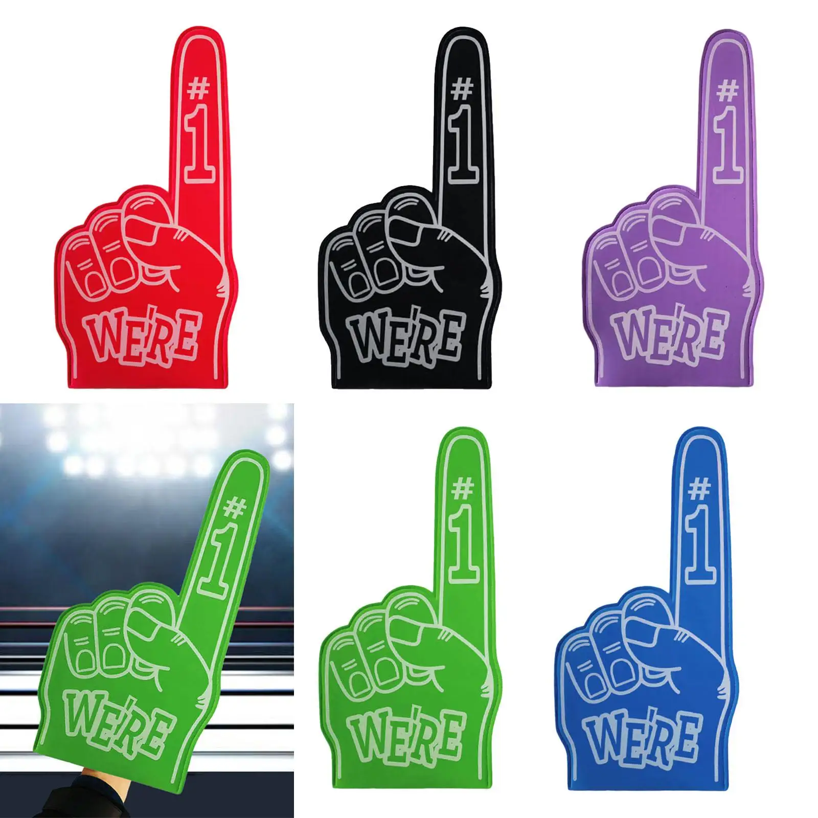 Cheer Squad Foam Finger Gloves for Game Day Gifts Versatile Double Sided EVA Hand Props