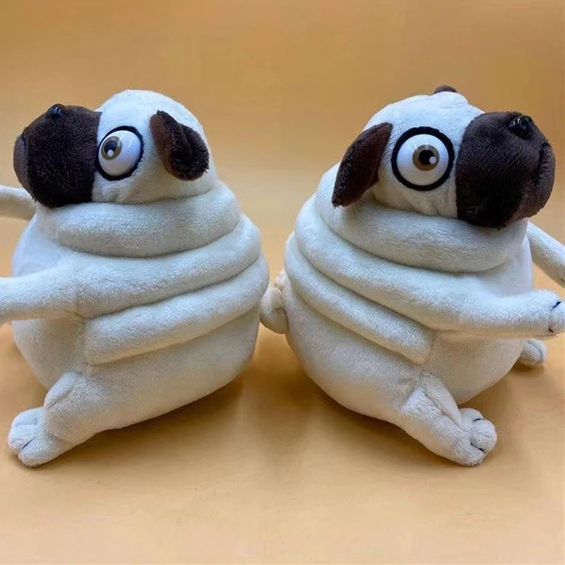 Kawaii Plush Toys 10/14CM Ugly And Cute Sand Dog Sitting Pug Dogs Toy Stuffed Dolls For Kids Children Birthday Gift view 4