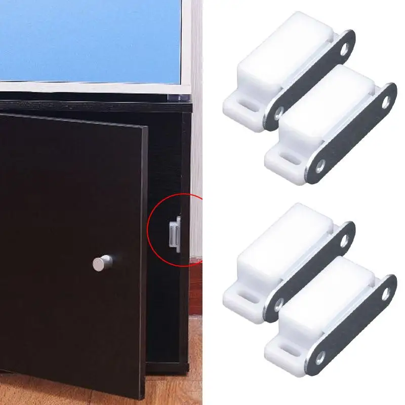 Magnetischer Türverschluss, Schranktür-Magnetriegel, Schubladen-Magnetschloss, Schrankmagnet, zum Schließen von Schränken und Kleiderschränken – Detail 3