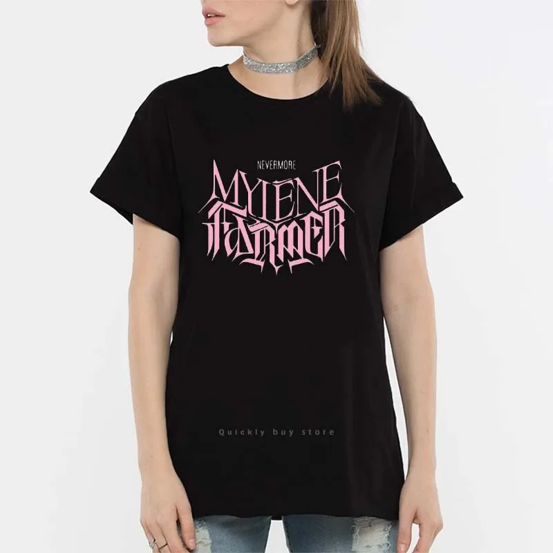 Mylene Farmer Nevermore Logo Mylene Farmer Mylene Farmer 2023  Mylène Farmer 2023 T-Shirt Oversized T Shirt Womans Clothing