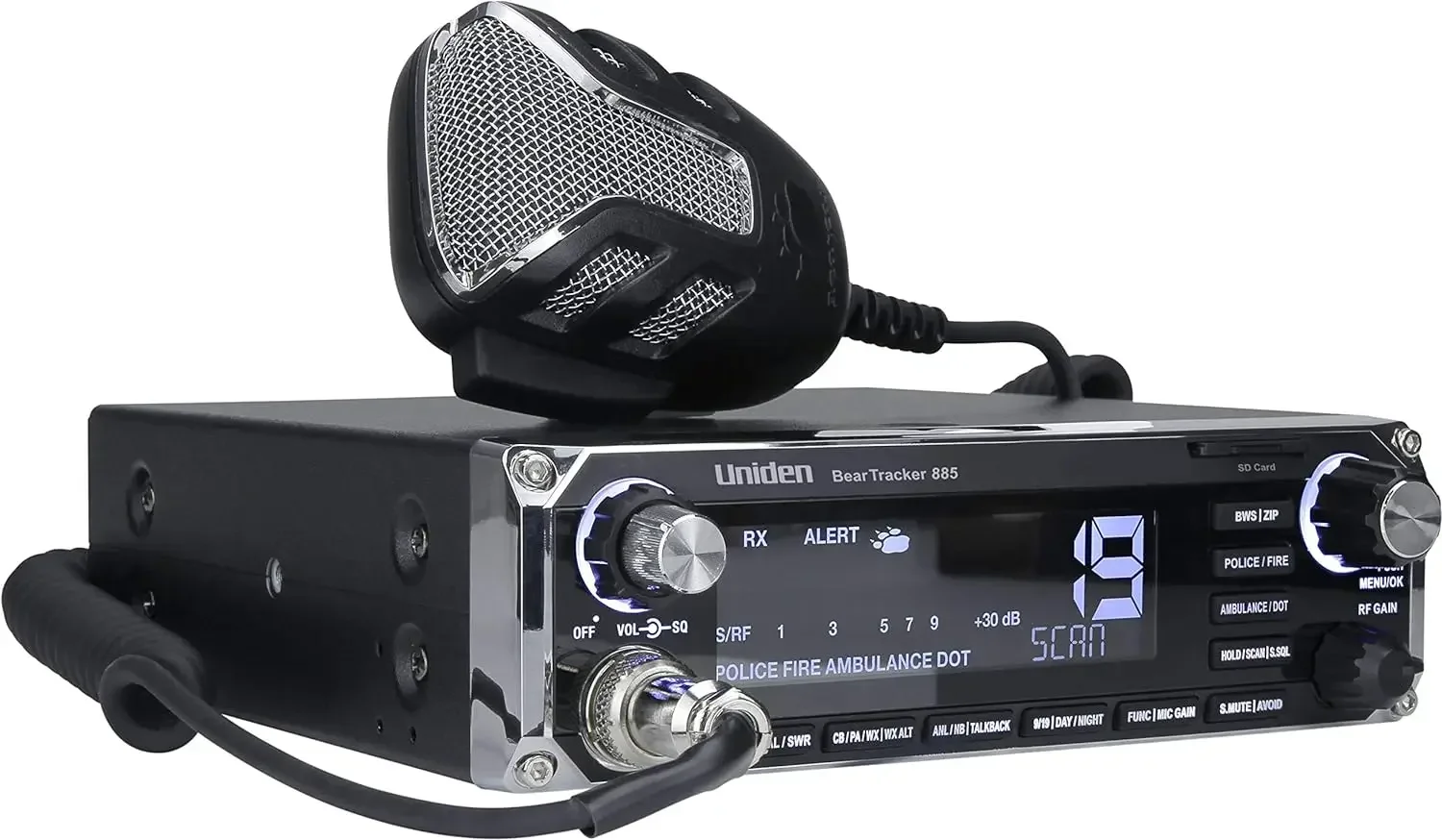 For 885 Hybrid Full-Featured CB Radio + Digital TrunkTracking Police/Fire