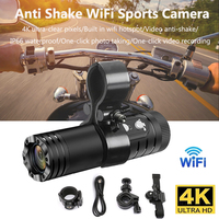 4K Full HD Wifi Portable Camera Waterproof and Anti Shake Sports Cameras Bicycle Motorcycle Helmet Cam Flashlight Camcorder