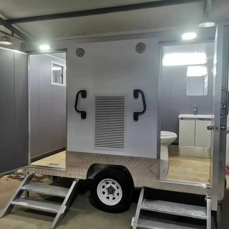 Customized Toilet Trailers Portable Mobile Bathroom Mobile Flush Toilet Mobile Luxury Bathroom Trailer