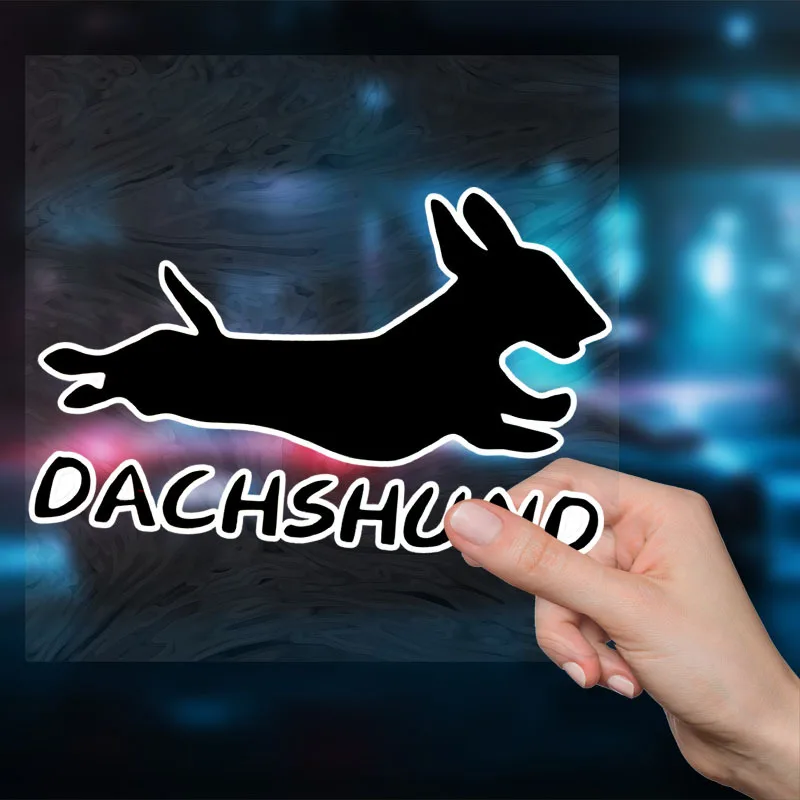 Running Dachshund Dog Pattern Cute Car Stickers for Laptop Water Bottle Car Truck Van SUV Motorcycle Vehicle Paint Window Guitar