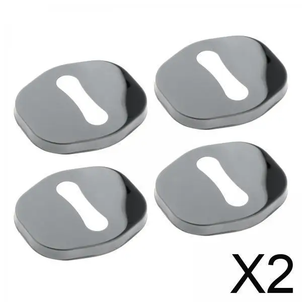 

2x4 шт. из нержавеющей стали, крышка дверного замка автомобиля, декоративные аксессуары, металлические аксессуары