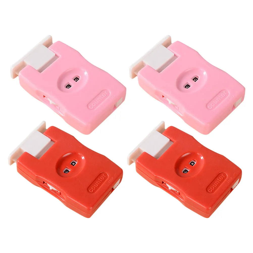 

4Pcs Knitting Counters ABS Press Button Manual Row Counters for Crochet Stitch Tracking Knitting and Crochet Accessories