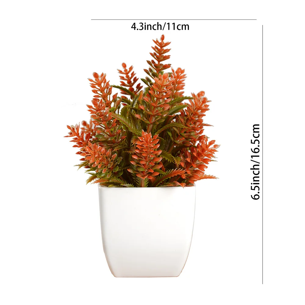 4 Pcs Small Faux Plants for Indoor Decoration Artificial Plants for Home Office Desks and Bathrooms Seasonal Autumn Style
