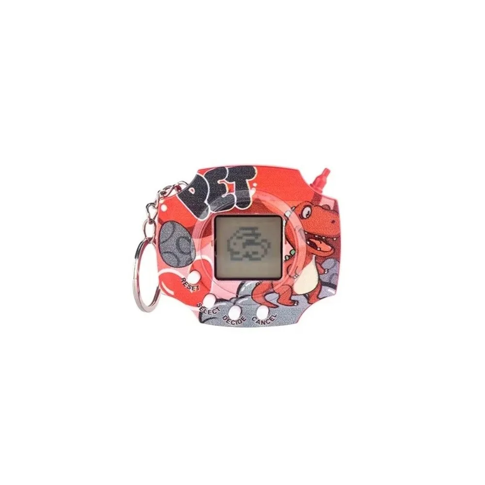 Min Electronic Pet Game Console Nostalgic Design Pixel Display Dinosaur Pet Keychain Decompression Feature Pixel Retro Game