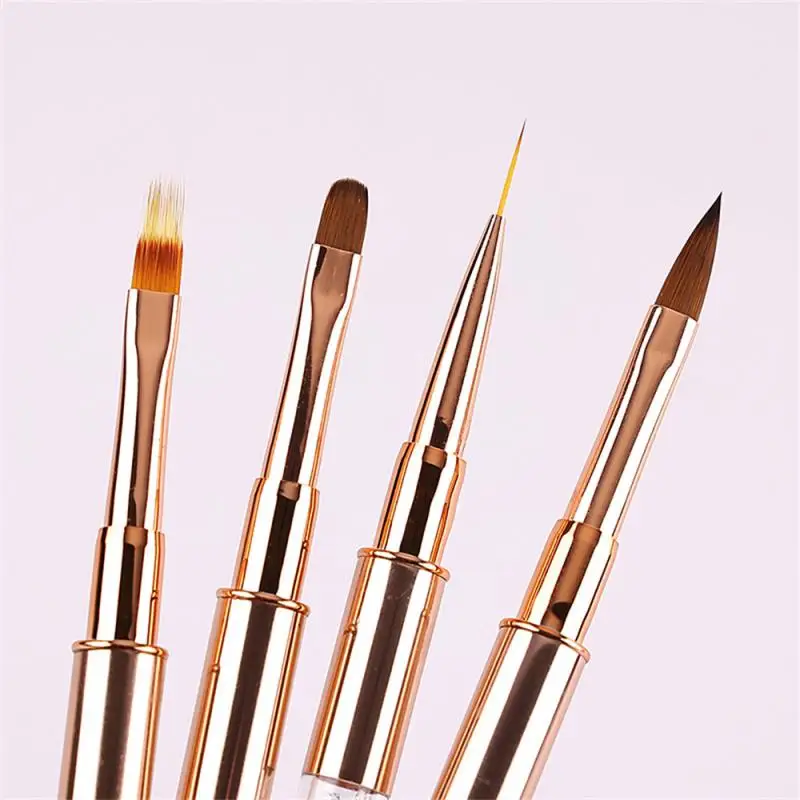 Nail Art Acrylic UV Gel Extension Builder Rhinestone Painting Brush Lines Liner Pattern Drawing Pen Manicure Tool