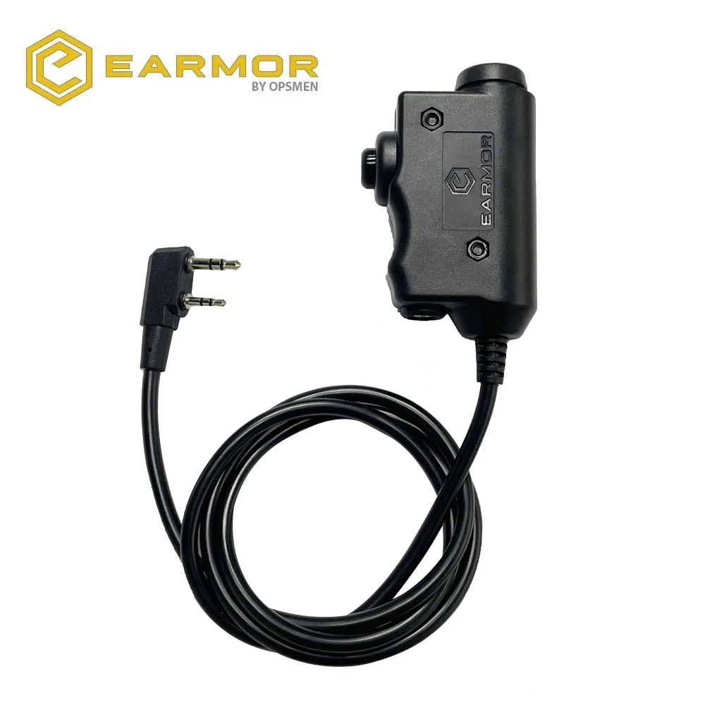 EARMOR Tactical PTT Tactical Headset ​Button activated push-to-talk PTT adapter M51 interface KENWOOD