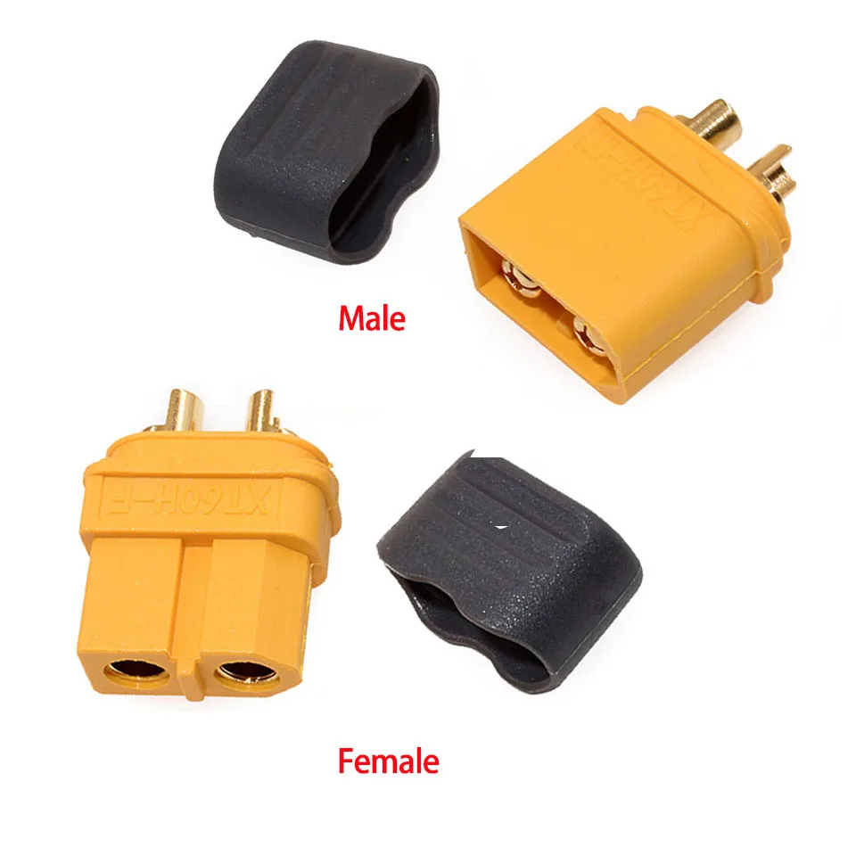 10PCS 20PCS Amass XT60H Connector XT60 Bullet Plug With Cover Upgrated of XT60 Sheath Female & Male Gold Plated for RC Parts