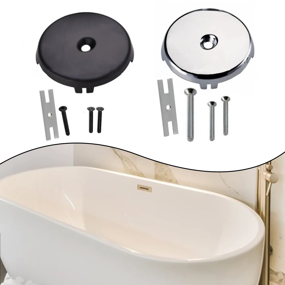 1set Bathtub Sink-Plug Panel Screws Installation Tool Kit Single Hole Bathtub Drain Overflow Panel Household Tools Spare Parts