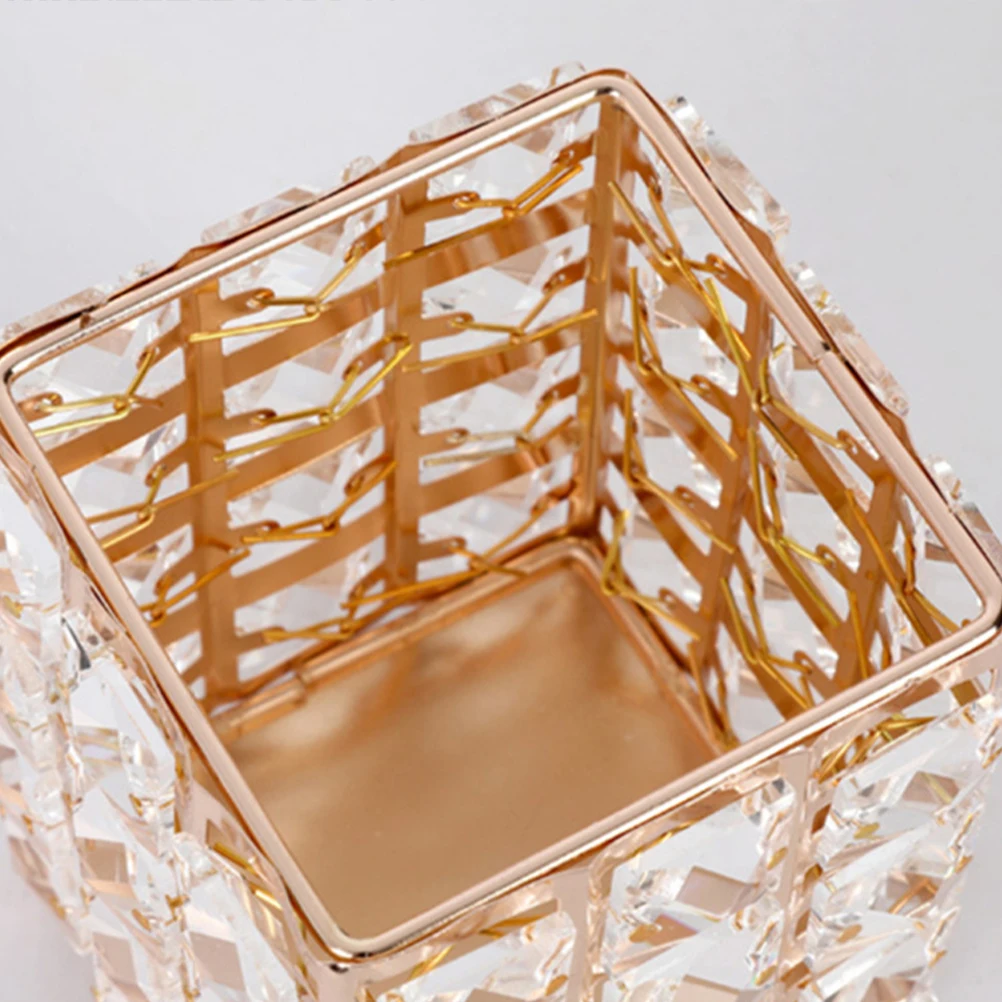 

Storage Container for Crystal Pen Holder Makeup Brush Office Organizer Desk Decor