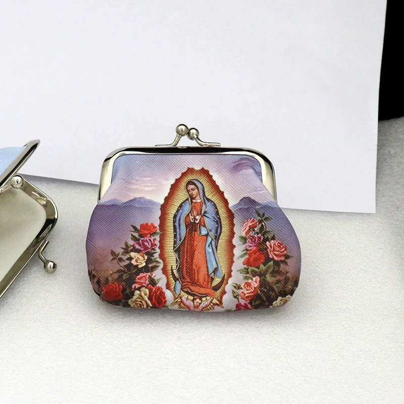 Storage Bag Metal Clasp Metal Clasp Pouch Christian Accessories Bag Printed Coin Purse For Prayer Beads Storage Daily Carry