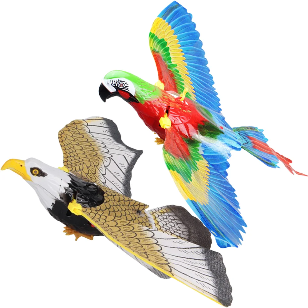 2 Pcs Bird Toy Flying Drone Kids Toys for Childrens Electric Eagle Cat Supply Portable The Birds