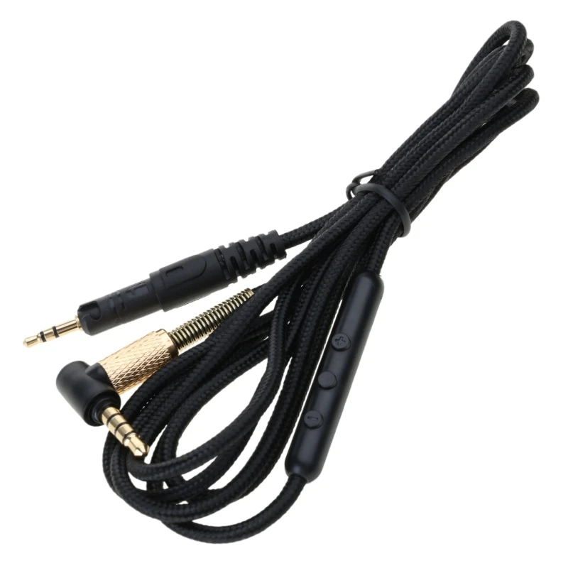 

Heavy-Duty Nylon-Braided Earphone Wire with In-line ControlsCompatible with ATH M50X/M40X/M70X