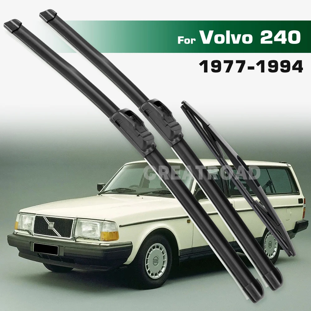 

Комплект стеклоочистителей GREATROAD для Volvo 240 1977-1994 1990 1991 1992 1993, передние и задние щетки стеклоочистителя, щетки для лобового стекла