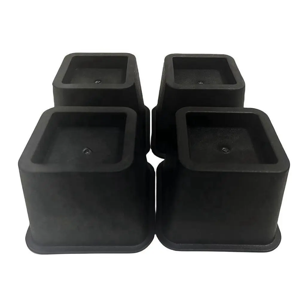 4Pcs Heavy Duty Furniture Leg Risers Shock-Absorbing Stackable Table Lifters Non-slip Adjustable Height Sofa Height Enhancers