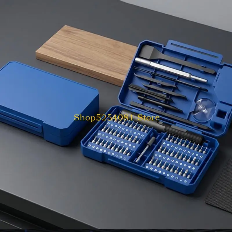 AXYC Phone Laptop Repair Screwdriver Set 76 in 1 with Cordless Electric Handle Adjustable Speed Setting and Organized Bit Case