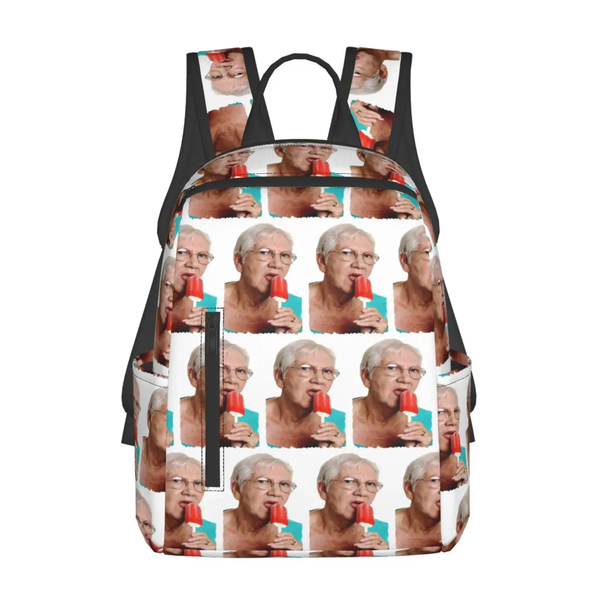 

Grandma Granny Ice Cream T Shirt Backpack Daypack Large Capacity Boys Girls BookBag School Bag Shoulder Bags for Men Women