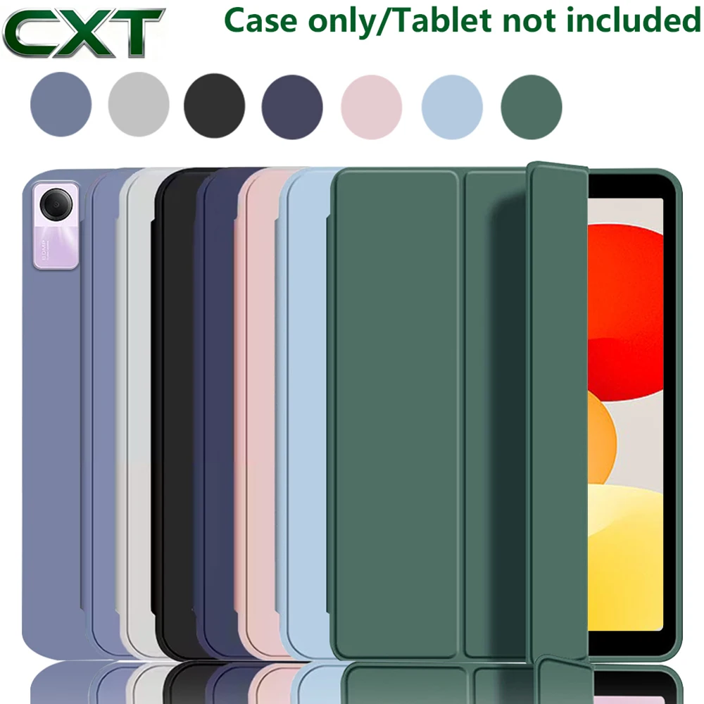 

Тройной флип-чехол для планшета Xiaomi Redmi Pad SE 11 дюймов 2023, тонкий, легкий, мягкий, защитный, со складным чехлом для автоматического сна/пробуждения