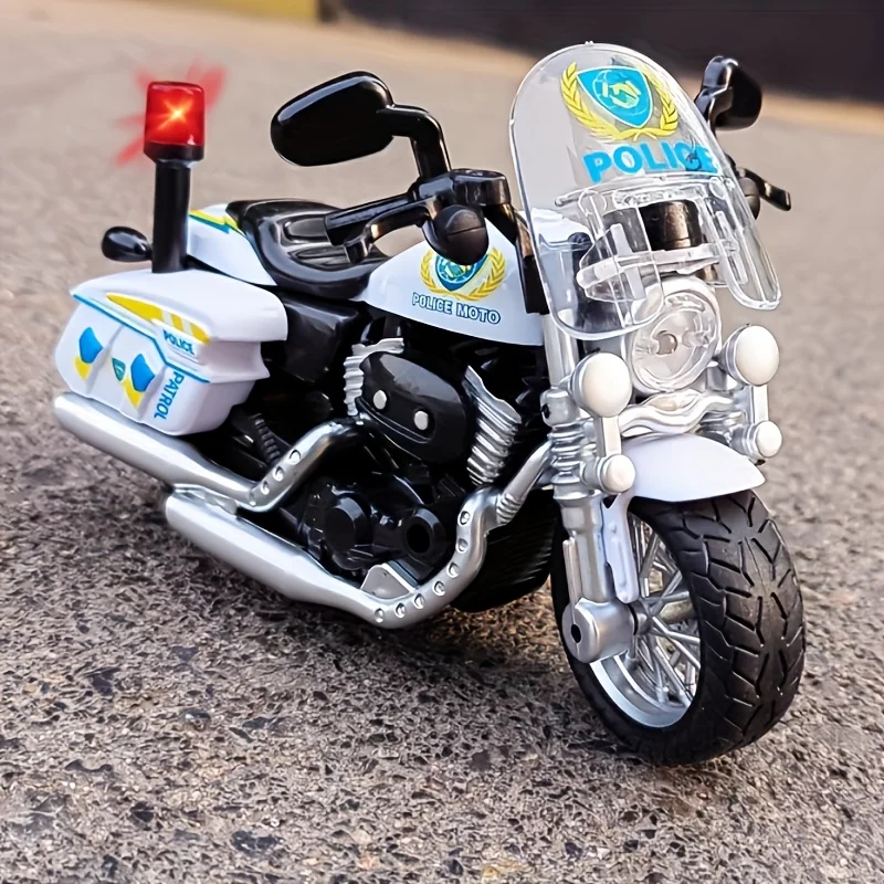 Juguete de motocicleta de aleación fundida a presión, motocicleta extraíble con sonidos y luces 1:12 coches de juguete para niños accionados por fricción, juguetes de motocicleta